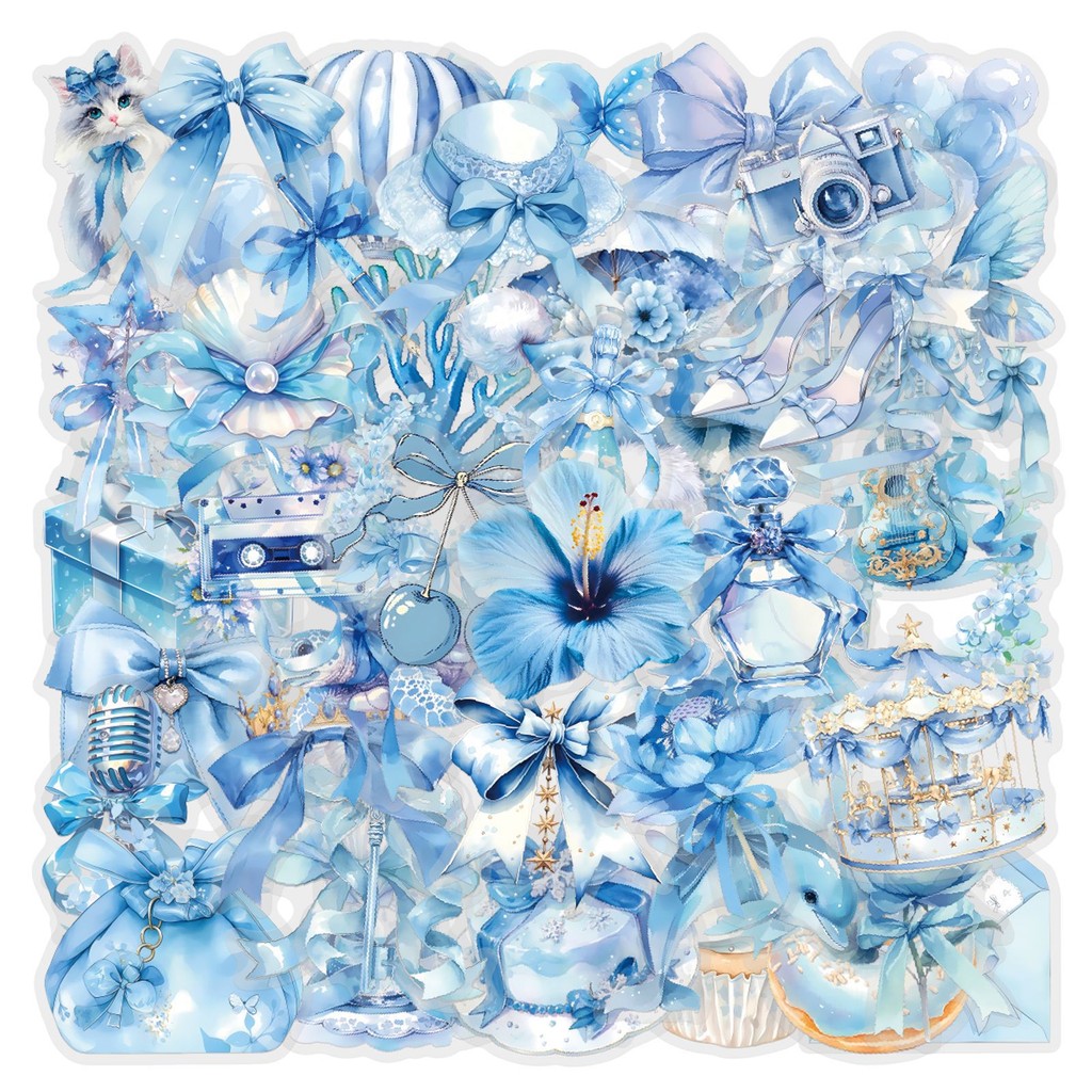 60Pcs Blue Coquette Sticker Pa - огляд і ціна Pet Supplies In Store