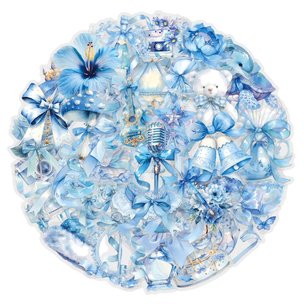 60Pcs Blue Coquette Sticker Pa - огляд і ціна Pet Supplies In Store